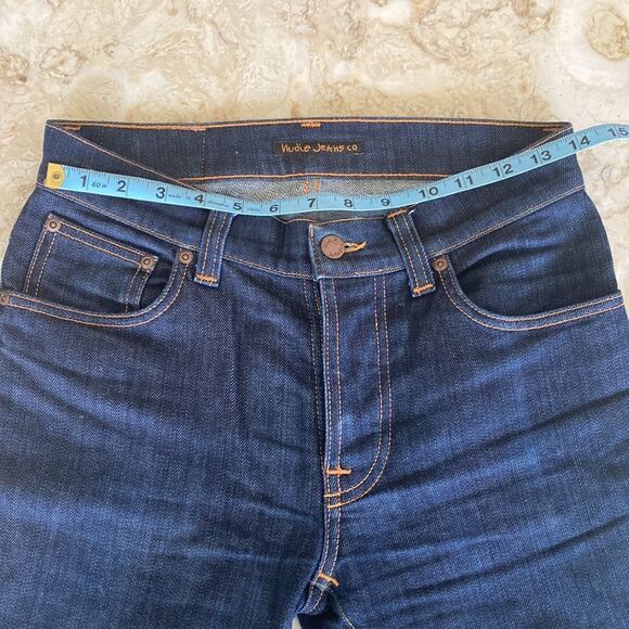 Nudie Grim Tim Dry Open Navy Comfort Stretch Jeans - Picture 12 of 14